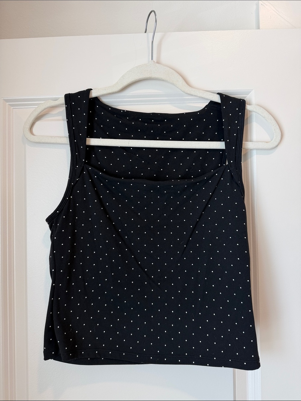 Vitality Black Polka Dot Tank Top - Women's Sleeveless Top